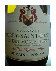 Image result for Ponsot Morey saint Denis Clos Monts Luisants Blanc