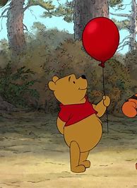 Image result for Winnie the Pooh Holding a Balloon