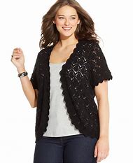 Image result for Plus Size Black Sweater Cardigan