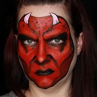 Image result for Devil Face Paint Ideas