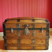 Image result for Wood Trunk Chest Antique