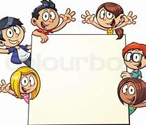 Image result for Kids Holding a Sigh Cartoon