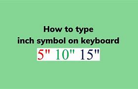 Image result for Inch Symbol Type in Computer