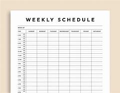 Image result for Weekly Hourly Schedule Template Word
