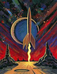 Image result for Retro Future Space Rocket