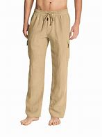 Image result for Pull On Waistband Linen Shorts for Men