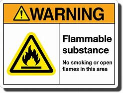 Image result for Flammable Substances Sign