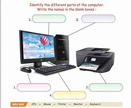 Image result for Parts of a Computer Worksheet Prep