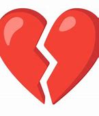 Image result for Single Emoji Broken Heart