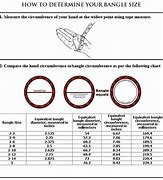 Image result for Bangle Size Chart for Women