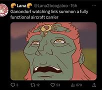 Image result for Ganondorf After Watching Link Building a Fully Functioning Aircraft Carrier Meme