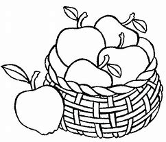 Image result for Apple Basket Coloring