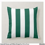 Image result for Green and White Striped Pillow Covers