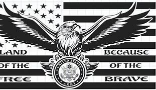 Image result for Flag with Army Logo Black and White
