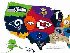 Image result for NFL Team Popularity Map