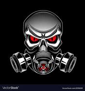 Image result for Skull Wearing Gas Mask Drawings