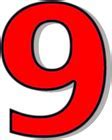 Image result for 9 Red Number Printable