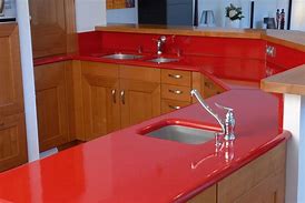 Image result for Red Quartz Kitchen Countertops