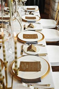 Image result for Gold and Cream Wedding Table Decorations