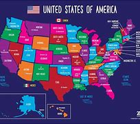 Image result for 50 States of America Map