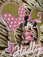Image result for Minnie Mouse One Cake Topper