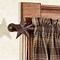 Image result for Metal Curtain Rod with a Clear Glass Star at the End