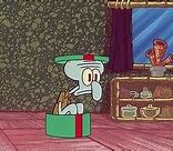 Image result for Squidward Cardboard Box