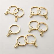 Image result for Satin Brass Curtain Clips