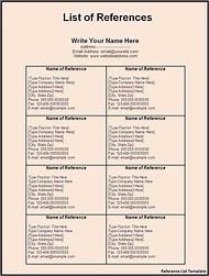 Image result for Free Printable Reference List