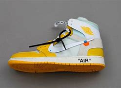 Image result for Off White Jordan 1 Canary Yellow