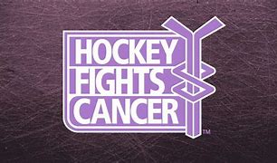 Image result for Hockey Fights Cancer Sign
