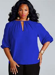 Image result for Blue Sleeve Tops Plus Size