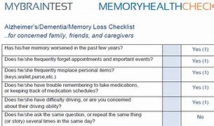 Image result for Dementia Memory Test