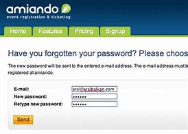 Image result for Forgot Password Page