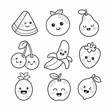 Image result for Fruit with Faces Coloring Pages