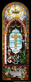 Image result for Stained Glass Crown and Cross
