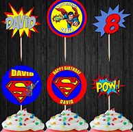 Image result for Superman Cupcake Toppers