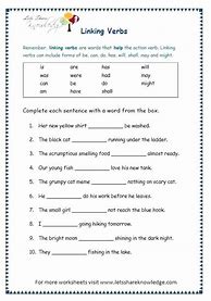 Image result for Verb Worksheets Grade 4