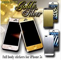 Image result for Custom iPhone Skin Sticker Brushed Gold