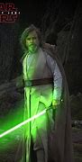 Image result for Luke Skywalker in Cave Green Lightsaber