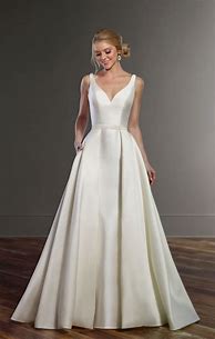 Image result for Champagne Satin Wedding Dress