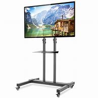 Image result for Rolling TV Stand with Mount