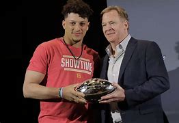 Image result for Mahomes MVP Trophy Photo