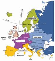 Image result for Physical Map of Europe Regions