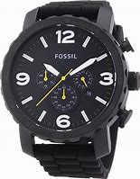 Image result for Fossil Black Rubber Watch