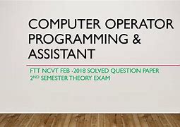 Image result for Computer Operator and Programming Assistan