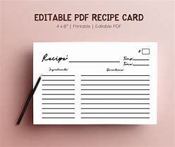 Image result for Microsoft Word Recipe Template 4X6 Card