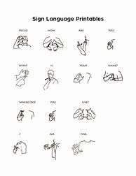 Image result for Free Sign Language Printables