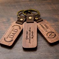 Image result for Custon Engraved Wooden Keychains
