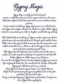 Image result for Gypsy Spells